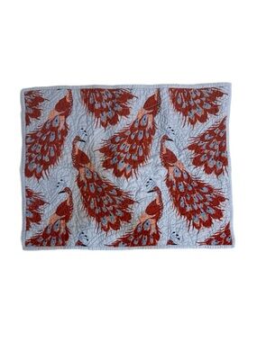 Opalhouse Quilted Peacock Print Standard Pillowcase Feminine Cottagecore